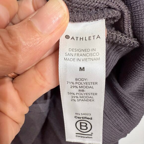 Athleta Gray Portrero Sweatshirt Sz M - Picture 6 of 12